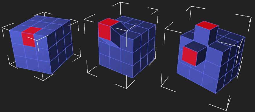 Extruding faces